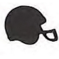 Mylar Shapes Football Helmet (2")